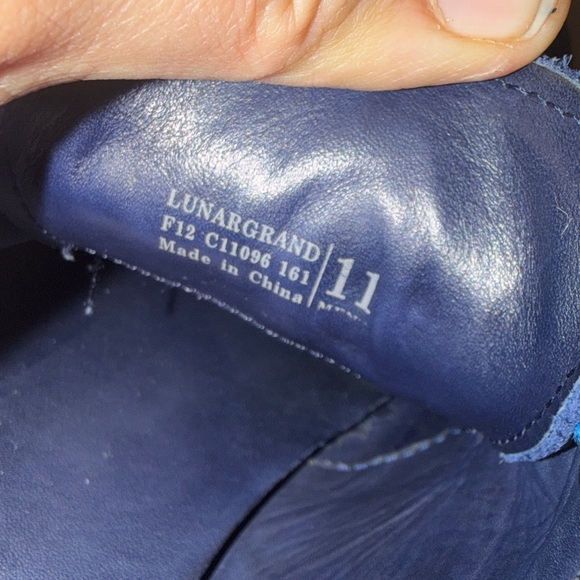 Cole Haan Blue Suede Wing Tip Dress Shoes Men’s Size 11 - Picture 6 of 6